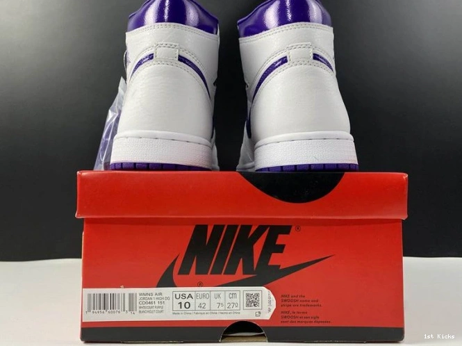 Fashionable RETRO JORDAN CD0461- 822 AIR COURT 1 PURPLE HIGH 0114